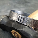 Custom Brand Cuff -- Hammered Sterling Silver