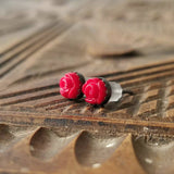Tiny Rose Earrings