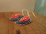 Paisley Earrings -- Coral