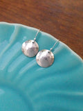 Hammered Single Disc Earrings -- Bright