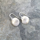 Hammered Single Disc Earrings -- Bright